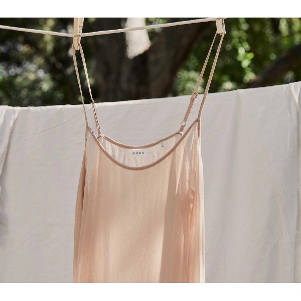 Doen Long Scoop Neck Slip in Conch | Slip Dresses | Coveti, view 3