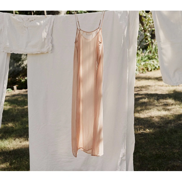 Doen Long Scoop Neck Slip in Conch | Slip Dresses | Coveti, view 4