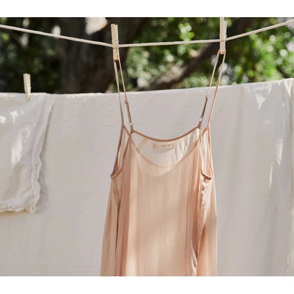 Doen Long Scoop Neck Slip in Conch | Slip Dresses | Coveti, view 5