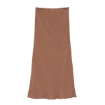 Doen Long Skirt Slip in Carob | Maxi Skirts | Coveti