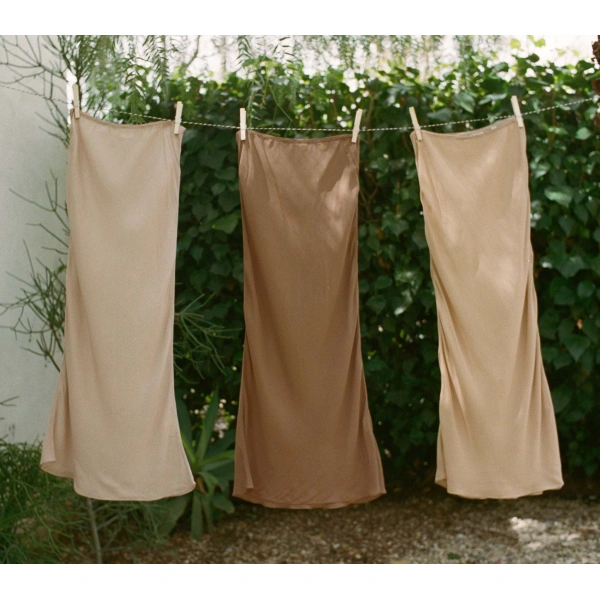 Doen Long Skirt Slip in Conch | Maxi Skirts | Coveti, view 4