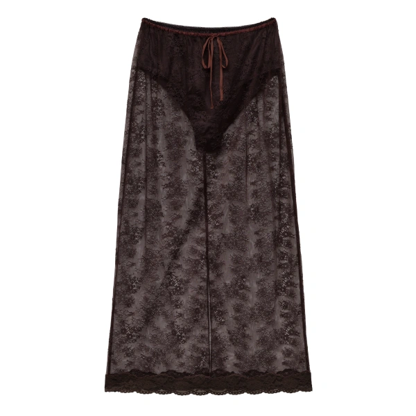 Loni Lace Skirt Set in Equestrian Brown