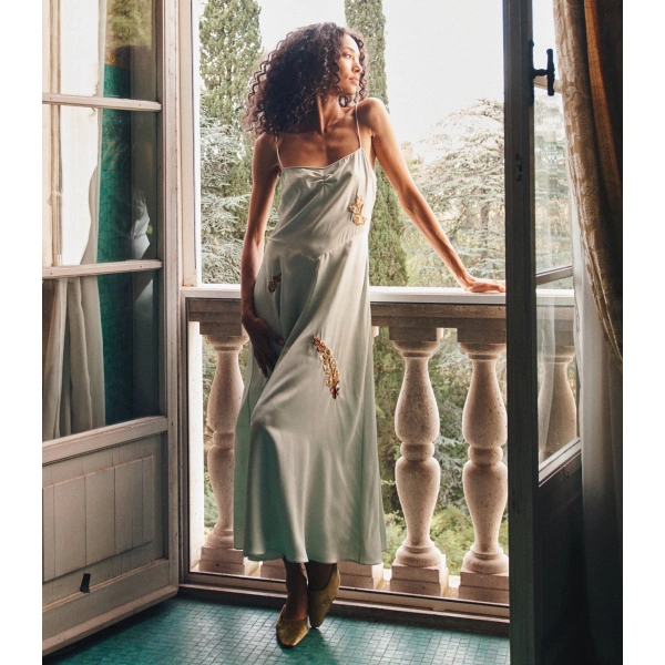 Doen Lorraine Dress in Eucalyptus | Maxi Dresses | Coveti, view 2