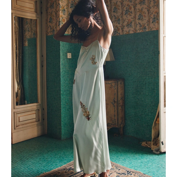 Doen Lorraine Dress in Eucalyptus | Maxi Dresses | Coveti, view 6