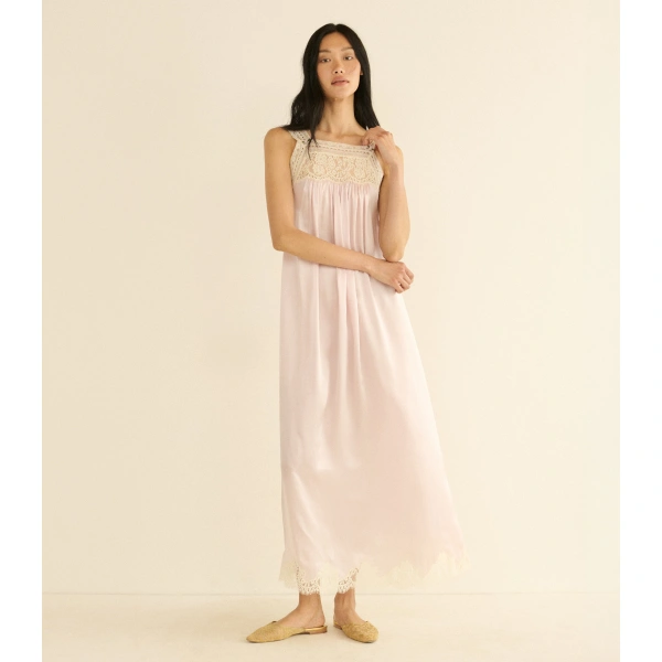 Doen Luciane Dress in Powder Rose | Maxi Dresses | Coveti, view 5