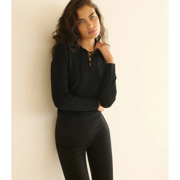 Doen Lula Capri Pant in Black | Pants | Coveti, view 4