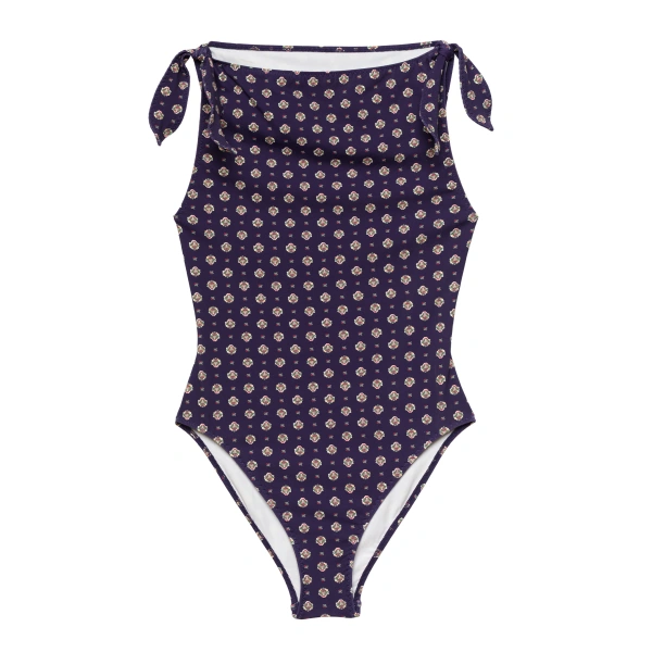 Malta Maillot in Navy Cadiz Foulard
