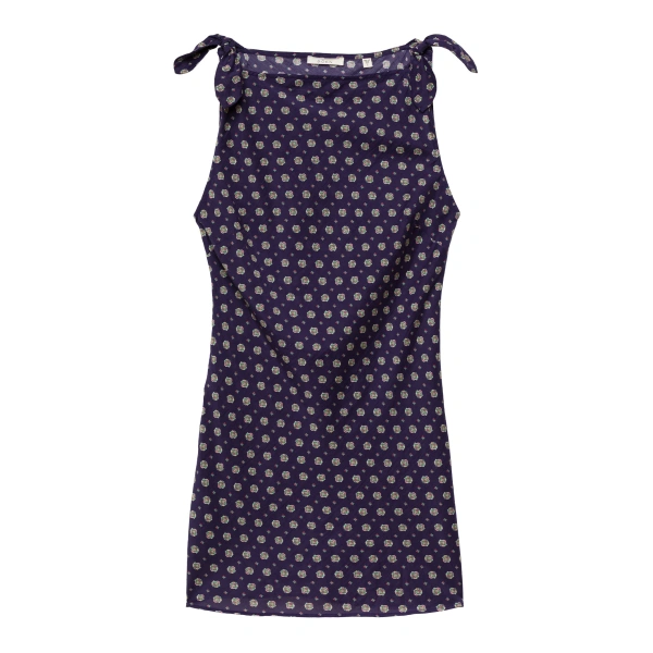 Doen Maltina Dress in Navy Cadiz Foulard | Mini Dresses | Coveti