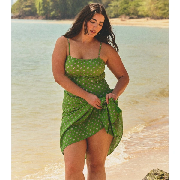 Doen Marbella Maillot in Vert Cadiz Foulard | Swimsuits | Coveti, view 5