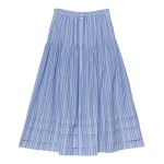 Doen Marceline Skirt in Salerno Stripe | Midi Skirts | Coveti