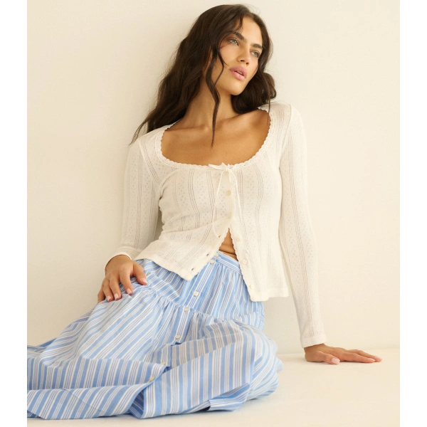 Doen Marceline Skirt in Salerno Stripe | Midi Skirts | Coveti, view 3