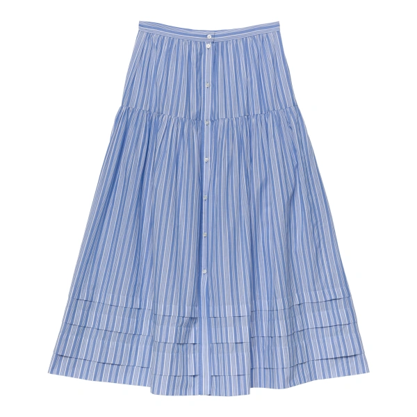 Doen Marceline Skirt in Salerno Stripe | Midi Skirts | Coveti
