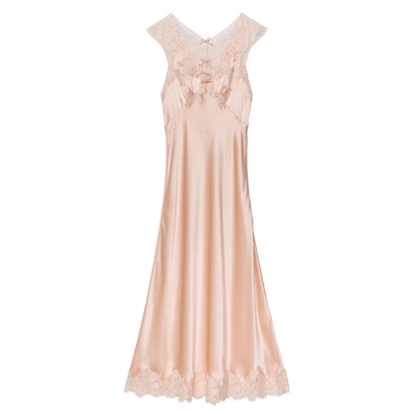 Doen Marcelle Dress in Peach Sorbet | Midi Dresses | Coveti