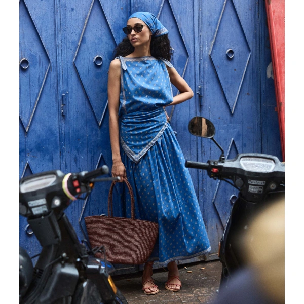 Doen Marciette Skirt in Eartha Paisley | Maxi Skirts | Coveti, view 2