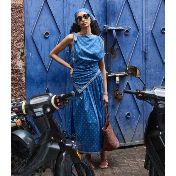 Doen Marciette Skirt in Eartha Paisley | Maxi Skirts | Coveti, view 3