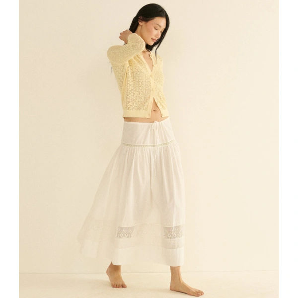 Doen Marise Skirt in Salt | Midi Skirts | Coveti, view 2