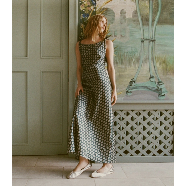 Doen Mariselle Dress in Chaumont Paisley | Midi Dresses | Coveti, view 2