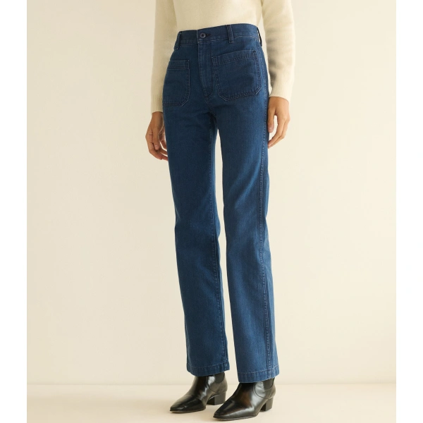 Doen Maritime Mid Rise Jean in Sirenes Wash | Jeans | Coveti, view 2