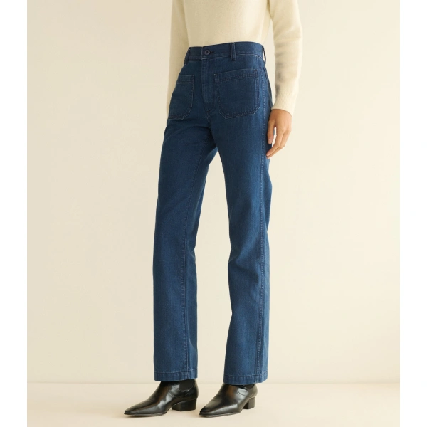 Doen Maritime Mid Rise Jean in Sirenes Wash | Jeans | Coveti, view 3
