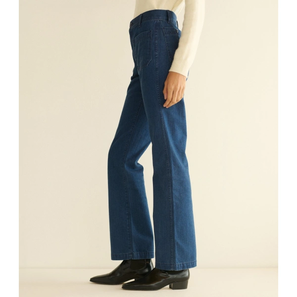 Doen Maritime Mid Rise Jean in Sirenes Wash | Jeans | Coveti, view 4