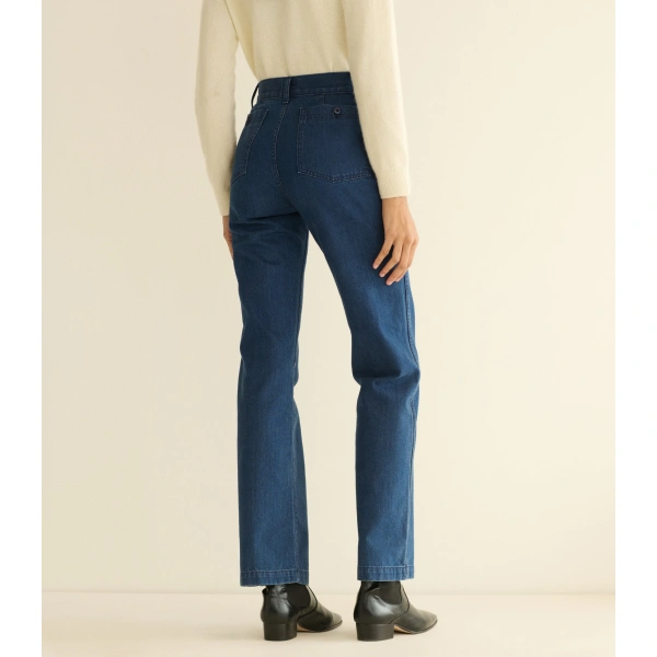 Doen Maritime Mid Rise Jean in Sirenes Wash | Jeans | Coveti, view 6