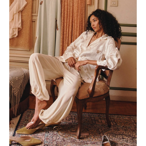 Doen Maurise Top in Fresco Tappezzeria Jacquard | Blouses | Coveti, view 5