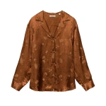 Doen Maurise Top in Spiced Pecan Tappezzeria Jacquard | Blouses | Coveti