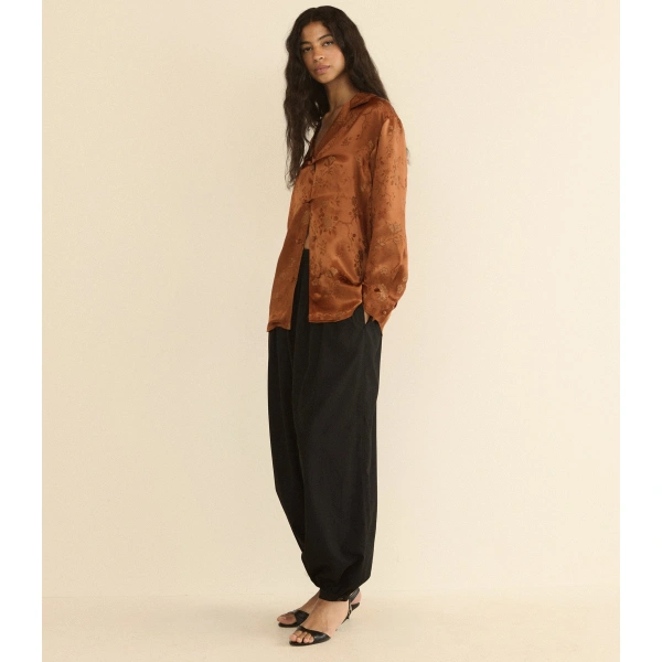 Doen Maurise Top in Spiced Pecan Tappezzeria Jacquard | Blouses | Coveti, view 4