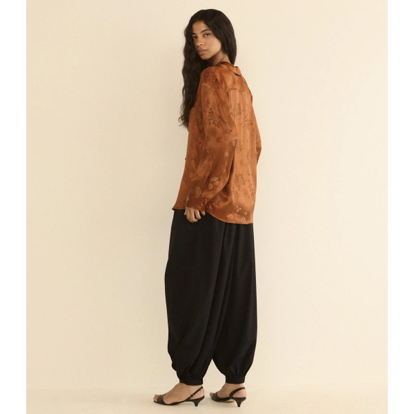 Doen Maurise Top in Spiced Pecan Tappezzeria Jacquard | Blouses | Coveti, view 5