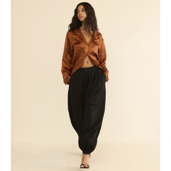 Doen Maurise Top in Spiced Pecan Tappezzeria Jacquard | Blouses | Coveti, view 6