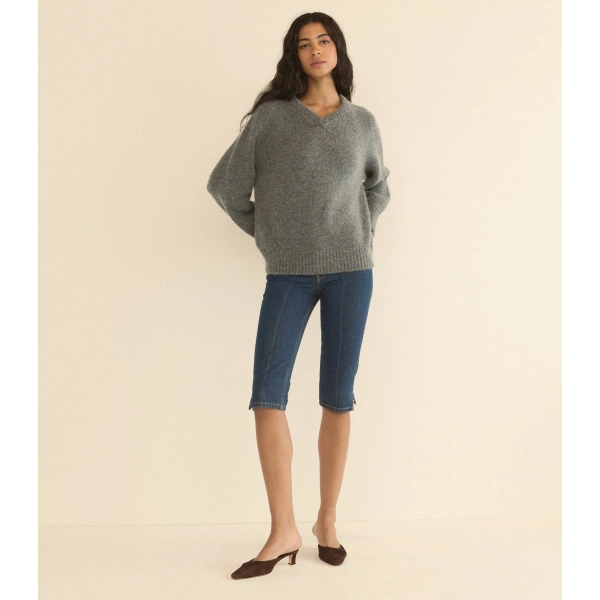 Doen Merit Sweater in Charcoal Melange | Sweaters | Coveti, view 2