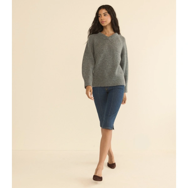 Doen Merit Sweater in Charcoal Melange | Sweaters | Coveti, view 4
