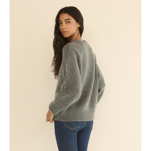 Doen Merit Sweater in Charcoal Melange | Sweaters | Coveti, view 6