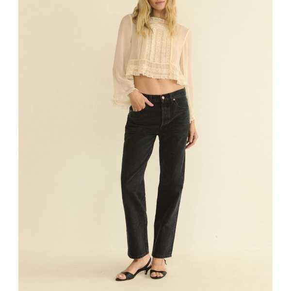 Doen Miller Jean in Coal Black Wash | Jeans | Coveti, view 3