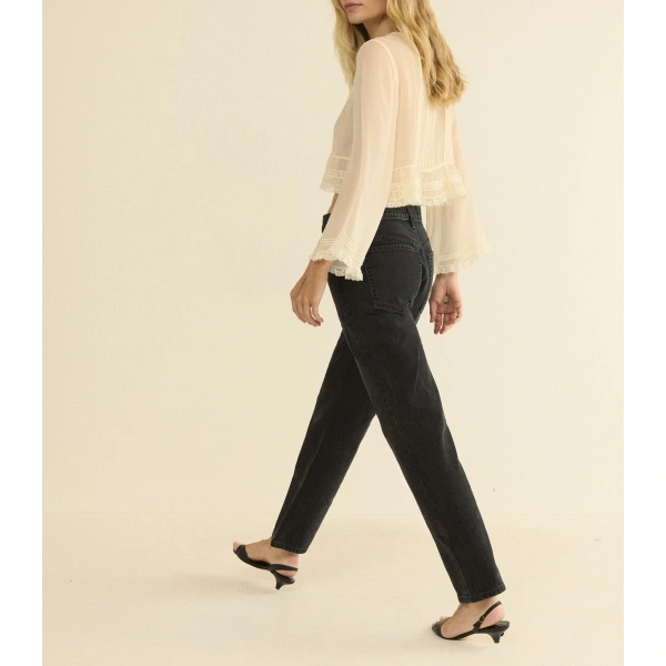Doen Miller Jean in Coal Black Wash | Jeans | Coveti, view 6
