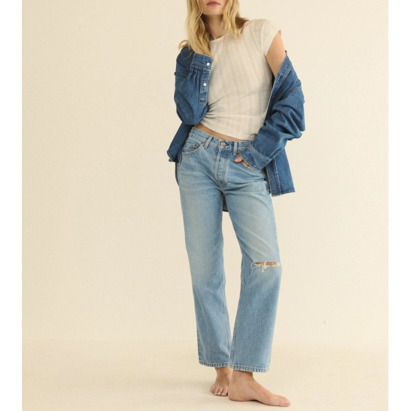Doen Miller Jean in Nantes Light Wash | Jeans | Coveti, view 3