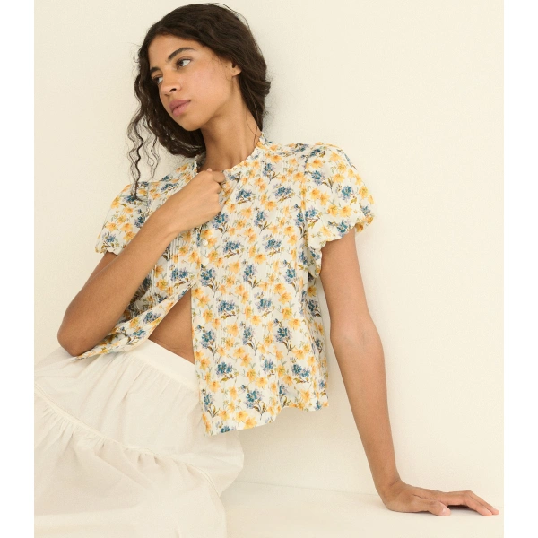 Doen Millie Top in Narcissus Bloom | Blouses | Coveti, view 2