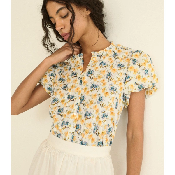 Doen Millie Top in Narcissus Bloom | Blouses | Coveti, view 4