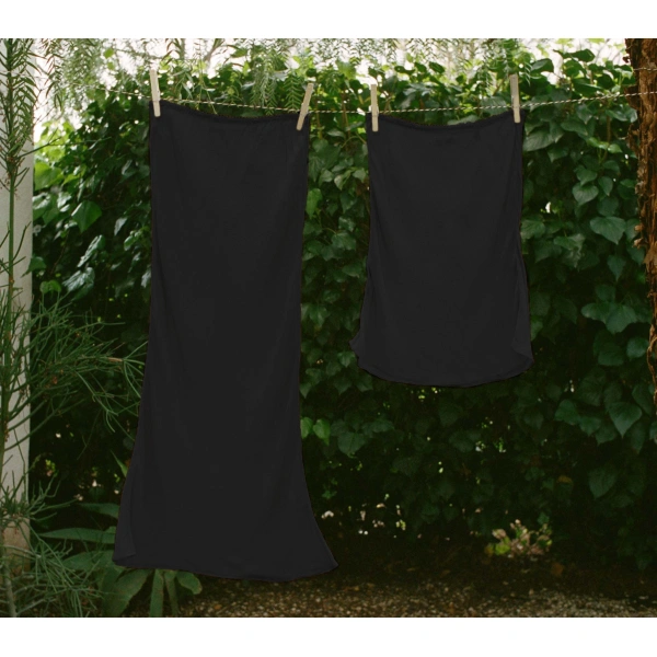 Doen Mini Skirt Slip in Black | Mini Skirts | Coveti, view 2
