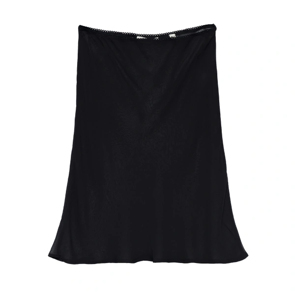 Mini Skirt Slip in Black