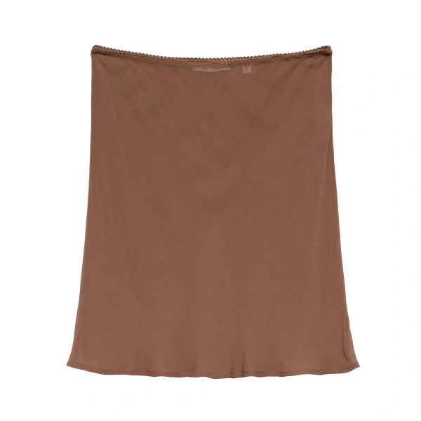 Mini Skirt Slip in Carob