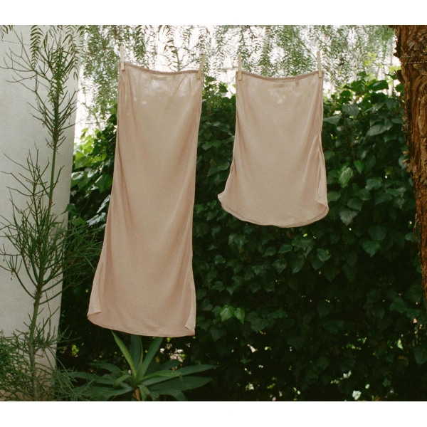 Doen Mini Skirt Slip in Conch | Mini Skirts | Coveti, view 2