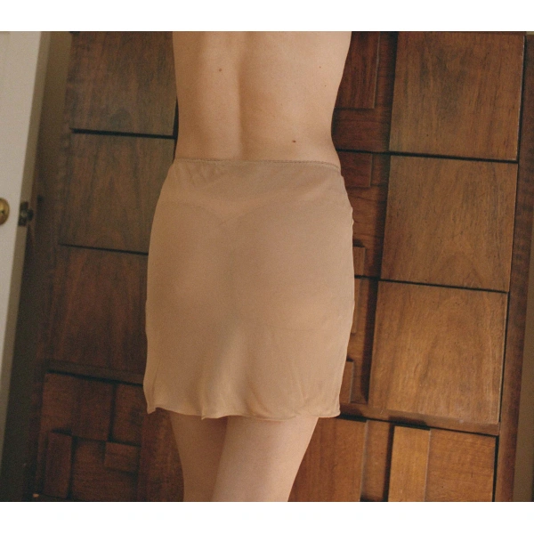 Doen Mini Skirt Slip in Sand Dollar | Mini Skirts | Coveti, view 6