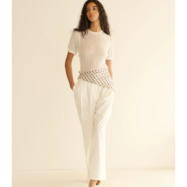 Doen Monica Sweater in Ivory | Sweaters | Coveti, view 3