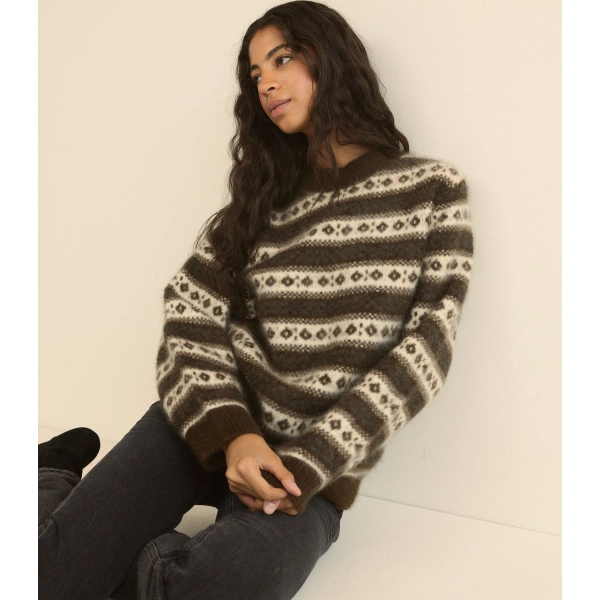 Doen Myles Sweater in Sandhamm Jacquard | Sweaters | Coveti, view 2