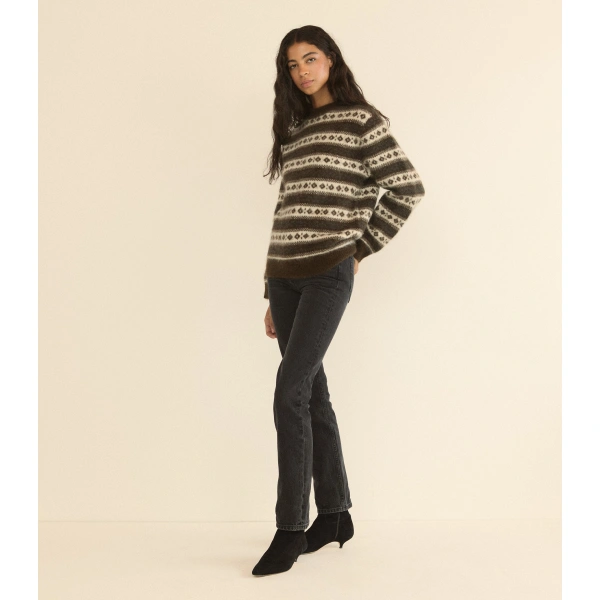 Doen Myles Sweater in Sandhamm Jacquard | Sweaters | Coveti, view 4