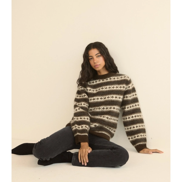Doen Myles Sweater in Sandhamm Jacquard | Sweaters | Coveti, view 5
