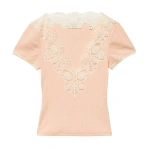 Doen Nalia Tee in Light Peach Sorbet | Pyjamas | Coveti