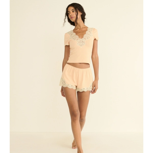 Doen Nalia Tee in Light Peach Sorbet | Pyjamas | Coveti, view 6
