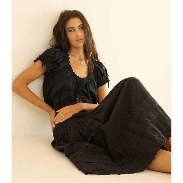 Doen Nera Top in Black | Blouses | Coveti, view 4